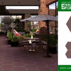 GẠCH LÁT SÂN VƯỜN LỤC GIÁC BD4560