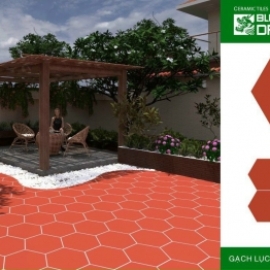 GẠCH SÂN VƯỜN LỤC GIÁC BD4559