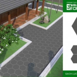 GẠCH SÂN VƯỜN LỤC GIÁC BD4562